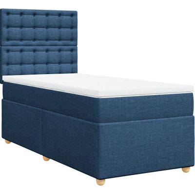 vidaXL Blaues Boxspringbett - Unterstützung für erholsamen Schlaf vidaXL Blaues Boxspringbett - Unterstützung für erholsamen Schlaf