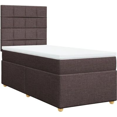 vidaXL Boxspringbett Mit Matratze 140x200 cm - Dunkelbraun vidaXL Boxspringbett Mit Matratze 140x200 cm - Dunkelbraun