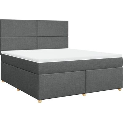 vidaXL Boxspringbett mit Matratze - Dunkelgrau, 180x200 cm, Modell: Schl vidaXL Boxspringbett mit Matratze - Dunkelgrau, 180x200 cm, Modell: Schl