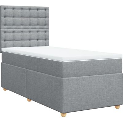 vidaXL Boxspringbett Mit Matratze Hellgrau 200x200 - Komfort & Unterstützung vidaXL Boxspringbett Mit Matratze Hellgrau 200x200 - Komfort & Unterstützung