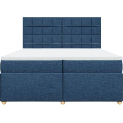 Vidaxl Lit box spring bleu 200x200cm - Matelas - Publicité Vidaxl Lit box spring bleu 200x200cm - Matelas - Publicité
