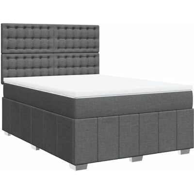 vidaXL Knöp Dunkelgraues Doppelbett - Bett vidaXL Knöp Dunkelgraues Doppelbett - Bett