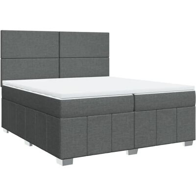 vidaXL Boxspringbett mit Matratze in Dunkelgrau 200x200 cm - Modell: Schl vidaXL Boxspringbett mit Matratze in Dunkelgrau 200x200 cm - Modell: Schl