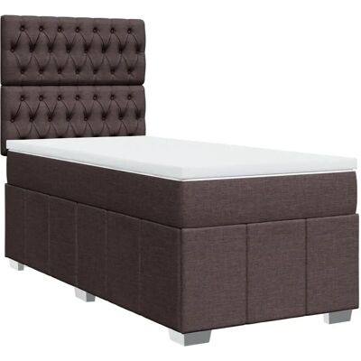 VidaXL Dunkelbraune Boxspringbett - Unterstützende Matratze VidaXL Dunkelbraune Boxspringbett - Unterstützende Matratze