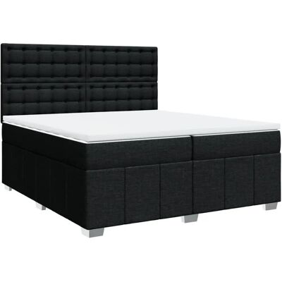 vidaXL Knöpfe Schwarzes Boxspringbett 200x200 cm - Bett vidaXL Knöpfe Schwarzes Boxspringbett 200x200 cm - Bett