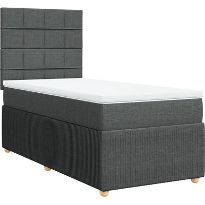vidaXL 80x200cm Dunkelgraues Boxspringbett - Unterstützung & Komfort vidaXL 80x200cm Dunkelgraues Boxspringbett - Unterstützung & Komfort
