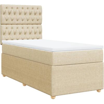 VidaXL Bett - Höhenverstellbares Kopfteil - Atmungsaktives Polyester - Unterstützungslatten - Bettart VidaXL Bett - Höhenverstellbares Kopfteil - Atmungsaktives Polyester - Unterstützungslatten - Bettart