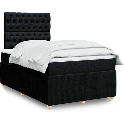 vidaXL Schwarzes Boxspringbett mit Matratze - Boxspringbett vidaXL Schwarzes Boxspringbett mit Matratze - Boxspringbett