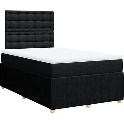 vidaXL Knöpfe Schwarzes Boxspringbett mit Matratze vidaXL Knöpfe Schwarzes Boxspringbett mit Matratze