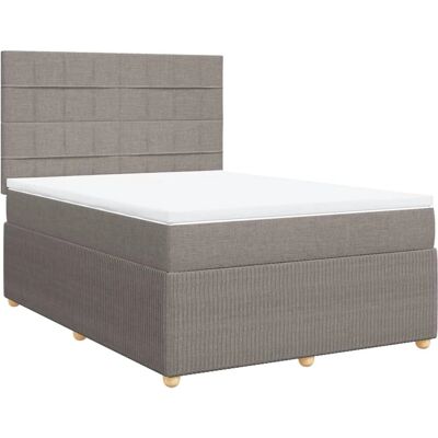 vidaXL Boxspringbett mit Matratze Taupe 140x190 cm vidaXL Boxspringbett mit Matratze Taupe 140x190 cm