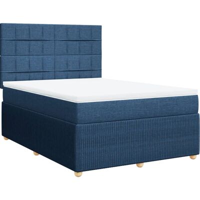 VidaXL Bett - Blau 140x190cm mit Komfort & Höhenverstellbarem Kopfteil VidaXL Bett - Blau 140x190cm mit Komfort & Höhenverstellbarem Kopfteil