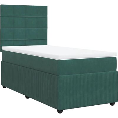 vidaXL 3292217 Bett - Samt Dunkelgrün 90x190cm vidaXL 3292217 Bett - Samt Dunkelgrün 90x190cm