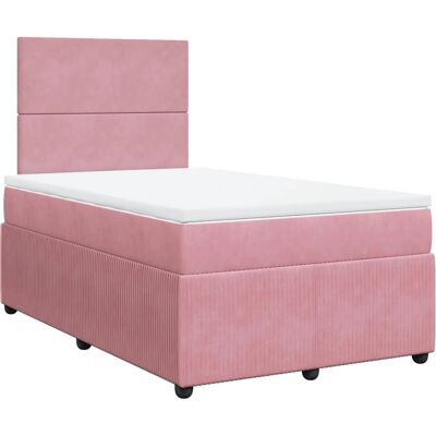vidaXL Bett mit Rosa Samtbezug - Bett vidaXL Bett mit Rosa Samtbezug - Bett