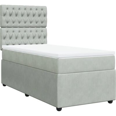 vidaXL Boxspringbett mit Matratze und verstellbarem Kopfteil - Bett vidaXL Boxspringbett mit Matratze und verstellbarem Kopfteil - Bett