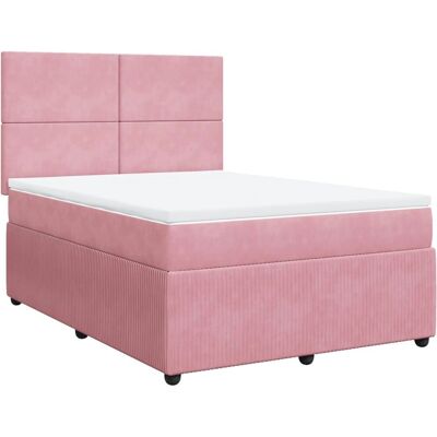 vidaXL Bett mit Rosa Samt - Unterstützung & Komfort vidaXL Bett mit Rosa Samt - Unterstützung & Komfort