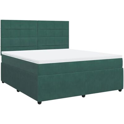 vidaXL 3292409 Bett - Samt dunkelgrün Unterstützung - Bett vidaXL 3292409 Bett - Samt dunkelgrün Unterstützung - Bett