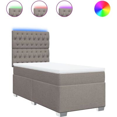 VidaXL Bett - 90x190 cm Taupe Unterstützung VidaXL Bett - 90x190 cm Taupe Unterstützung