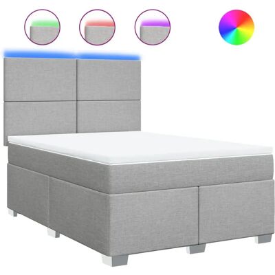 VidaXL Bett mit LED-Lichtern - 160x200cm - Bett VidaXL Bett mit LED-Lichtern - 160x200cm - Bett