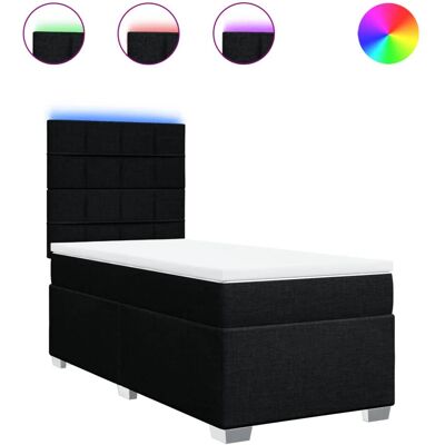 vidaXL Boxspringbett mit Matratze - Schwarz, 200x200 cm vidaXL Boxspringbett mit Matratze - Schwarz, 200x200 cm