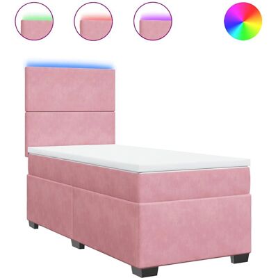 VidaXL Bett - Pink Velvet 80x200cm - Bed VidaXL Bett - Pink Velvet 80x200cm - Bed