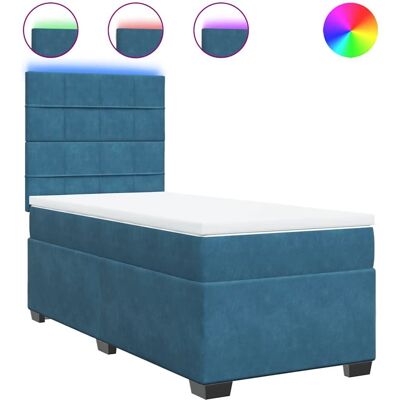 VidaXL Modell 3293066 Blau Samtbett - Bett VidaXL Modell 3293066 Blau Samtbett - Bett
