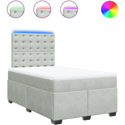 vidaXL Knöpfe Bett - Polstertes Bett mit LED-Beleuchtung vidaXL Knöpfe Bett - Polstertes Bett mit LED-Beleuchtung