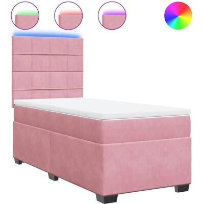 VidaXL Bett mit LED-Beleuchtung - Pink - Bett VidaXL Bett mit LED-Beleuchtung - Pink - Bett