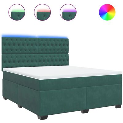 vidaXL Bett - 180x200cm - Dunkelgrün - Boxspringbett vidaXL Bett - 180x200cm - Dunkelgrün - Boxspringbett