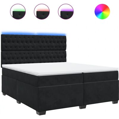 vidaXL Bett mit LED-Lichtern und verstellbarem Kopfteil - Bett vidaXL Bett mit LED-Lichtern und verstellbarem Kopfteil - Bett