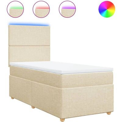 VidaXL Bett - Creme - Verstellbares Kopfteil - Bett VidaXL Bett - Creme - Verstellbares Kopfteil - Bett