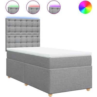 vidaXL Knöpfe Hellgrau 120x190cm Bett - Bett vidaXL Knöpfe Hellgrau 120x190cm Bett - Bett