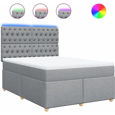 vidaXL Bett - Hellgrau - Taschenfederkern - Modern vidaXL Bett - Hellgrau - Taschenfederkern - Modern
