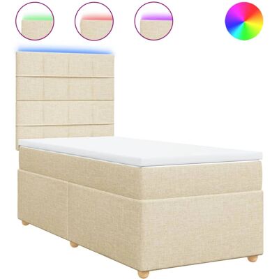 VidaXL 547464 Cremefarbenes Bett mit Matratze VidaXL 547464 Cremefarbenes Bett mit Matratze