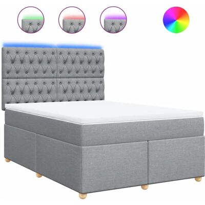 vidaXL Boxspringbett mit LED-Beleuchtung 140x200 cm vidaXL Boxspringbett mit LED-Beleuchtung 140x200 cm