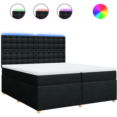vidaXL Schwarzes Boxspringbett - Bett vidaXL Schwarzes Boxspringbett - Bett