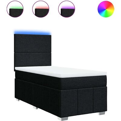 vidaXL Boxspringbett mit Matratze Schwarz - 80x200 cm - Bett vidaXL Boxspringbett mit Matratze Schwarz - 80x200 cm - Bett