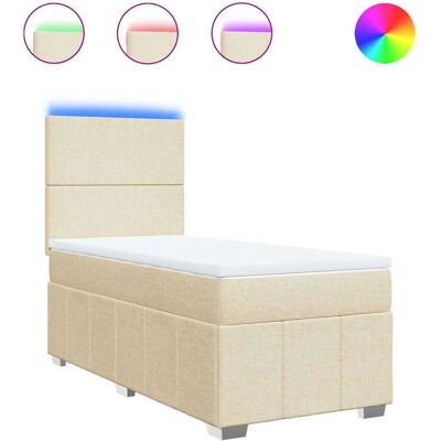 vidaXL 3293849 Bett - Verstellbares Kopfteil, LED-Beleuchtung, 90x200cm vidaXL 3293849 Bett - Verstellbares Kopfteil, LED-Beleuchtung, 90x200cm