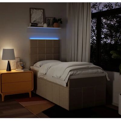 Vidaxl Creme Boxspringbett - Komfort & LED-Beleuchtung Vidaxl Creme Boxspringbett - Komfort & LED-Beleuchtung