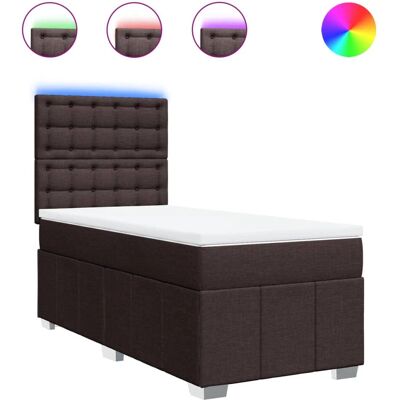 VidaXL Bett - Dunkelbraun - Verstellbares Kopfteil - Bett VidaXL Bett - Dunkelbraun - Verstellbares Kopfteil - Bett