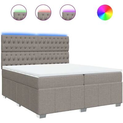 Vidaxl - Bett mit Matratze, Taupe, 200x200 cm - Bett mit Matratze Vidaxl - Bett mit Matratze, Taupe, 200x200 cm - Bett mit Matratze