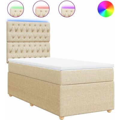 VidaXL Boxspringbett mit LED-Beleuchtung 100x200 cm VidaXL Boxspringbett mit LED-Beleuchtung 100x200 cm