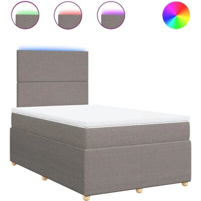 VidaXL 882639 graubraunes Stoffspringbett - Bett VidaXL 882639 graubraunes Stoffspringbett - Bett