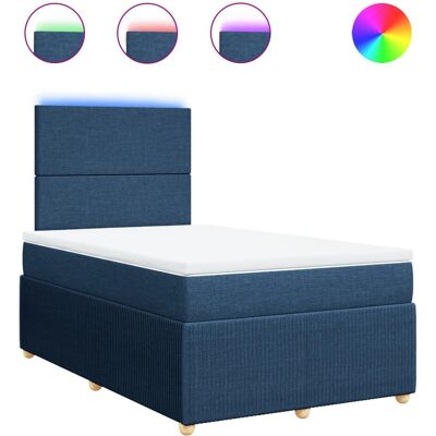 vidaXL Blaues Boxspringbett mit LED & USB vidaXL Blaues Boxspringbett mit LED & USB