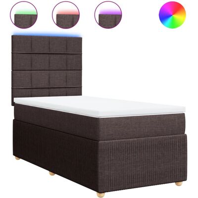 VidaXL Bett - Dunkelbraune Stoff-Taschenfederkern VidaXL Bett - Dunkelbraune Stoff-Taschenfederkern