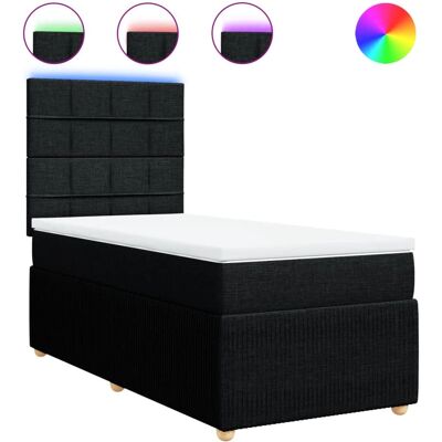 vidaXL Boxspringbett mit LED-Lichtern - Bett vidaXL Boxspringbett mit LED-Lichtern - Bett