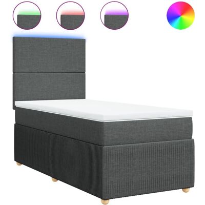 vidaXL Dunkelgraues Boxspringbett vidaXL Dunkelgraues Boxspringbett