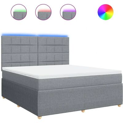 vidaXL 839677 Bett - Verstellbares Kopfteil,LED-Beleuchtung,Memory Foam vidaXL 839677 Bett - Verstellbares Kopfteil,LED-Beleuchtung,Memory Foam