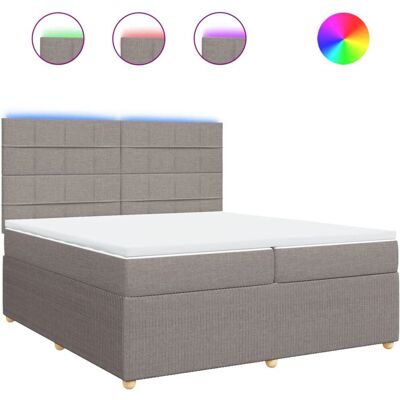 vidaXL Bett mit LED-Beleuchtung - 200x200 cm - Taschenfederkern vidaXL Bett mit LED-Beleuchtung - 200x200 cm - Taschenfederkern