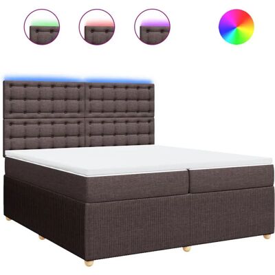VidaXL 3294480 Bett - Unterstützendes Dunkelbraunes Boxspring mit LED VidaXL 3294480 Bett - Unterstützendes Dunkelbraunes Boxspring mit LED