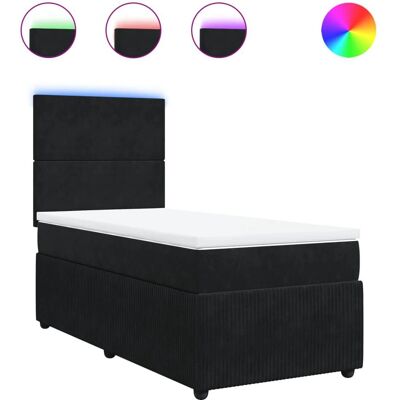 vidaXL Bett mit LED-Beleuchtung - Unterstützung Taschenfederkernmatratze vidaXL Bett mit LED-Beleuchtung - Unterstützung Taschenfederkernmatratze